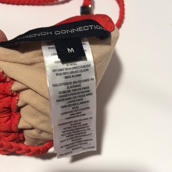 French Connection, Braided swimsuit in red sz M/L - Picture 5 of 6